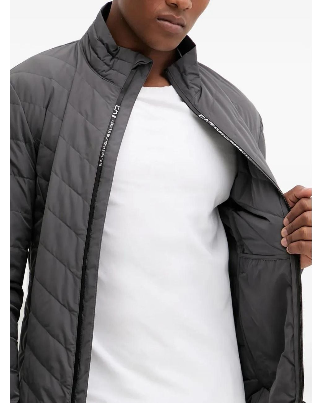 Giacca Con Zip di EA7 in Gray da Uomo
