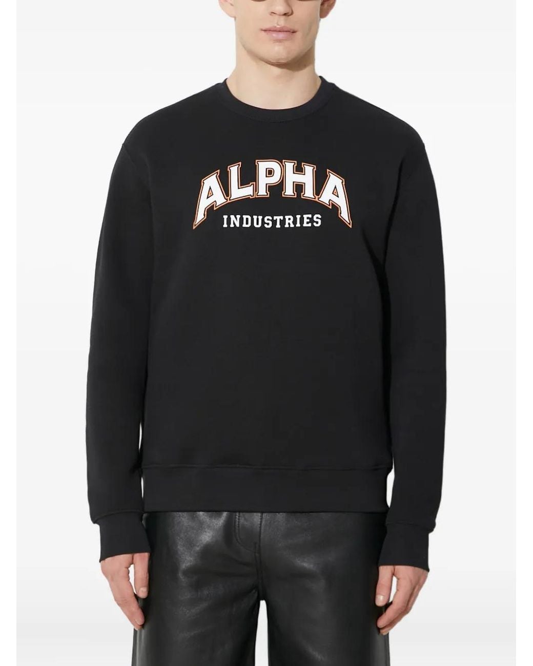 Alpha Industries Black College Sweatshirt for men