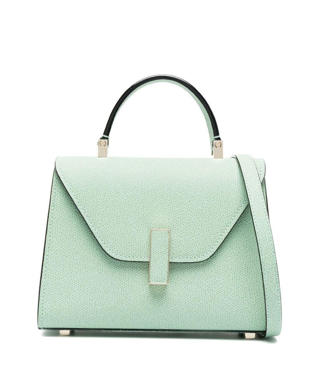 Valextra Small Iside Leather Tote Bag in Green | Lyst