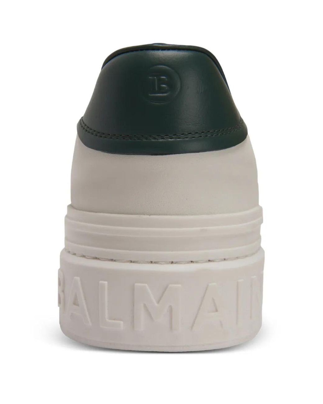 Balmain White B-Court Smooth Leather Sneakers for men