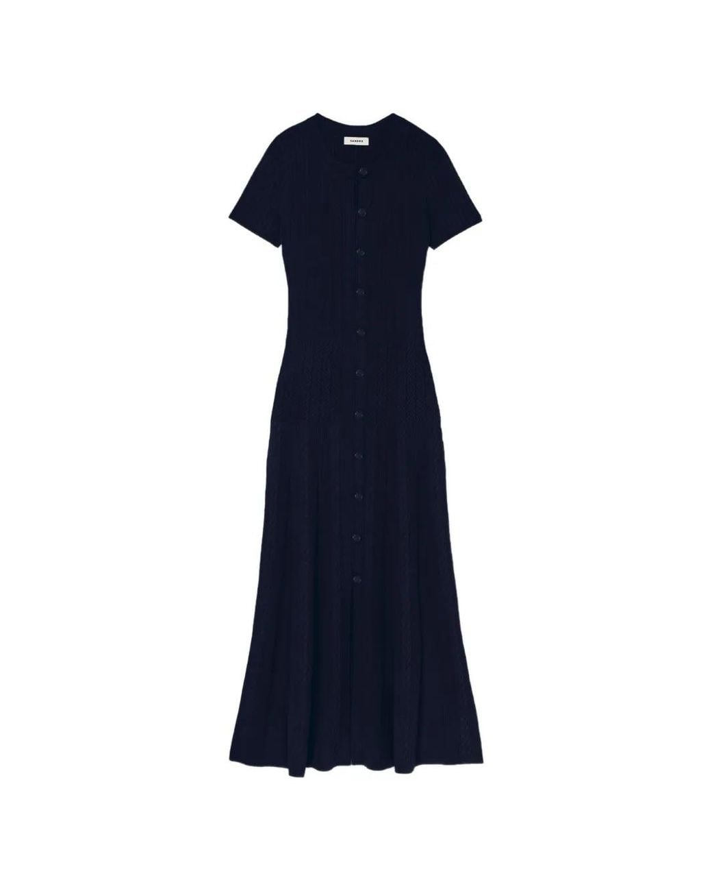 Sandro Black Knit Maxi Dress