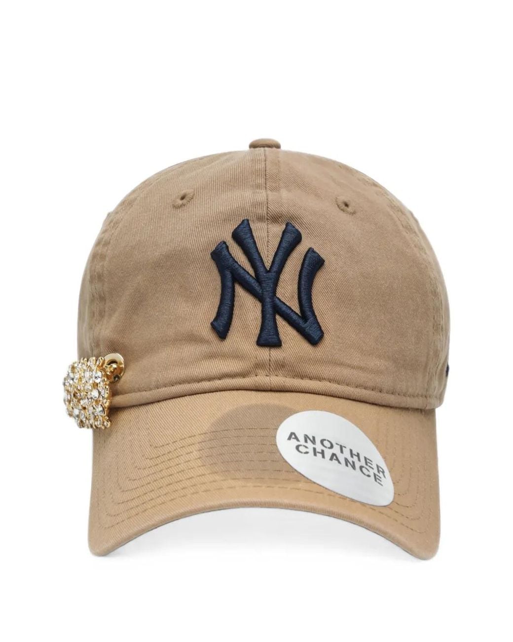 ANOTHER CHANCE Natural Embellished Logo-Embroidered Cap for men