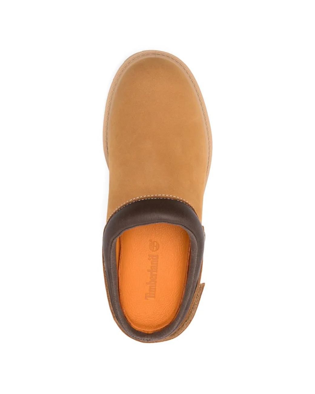 Timberland White Round Logo Mules