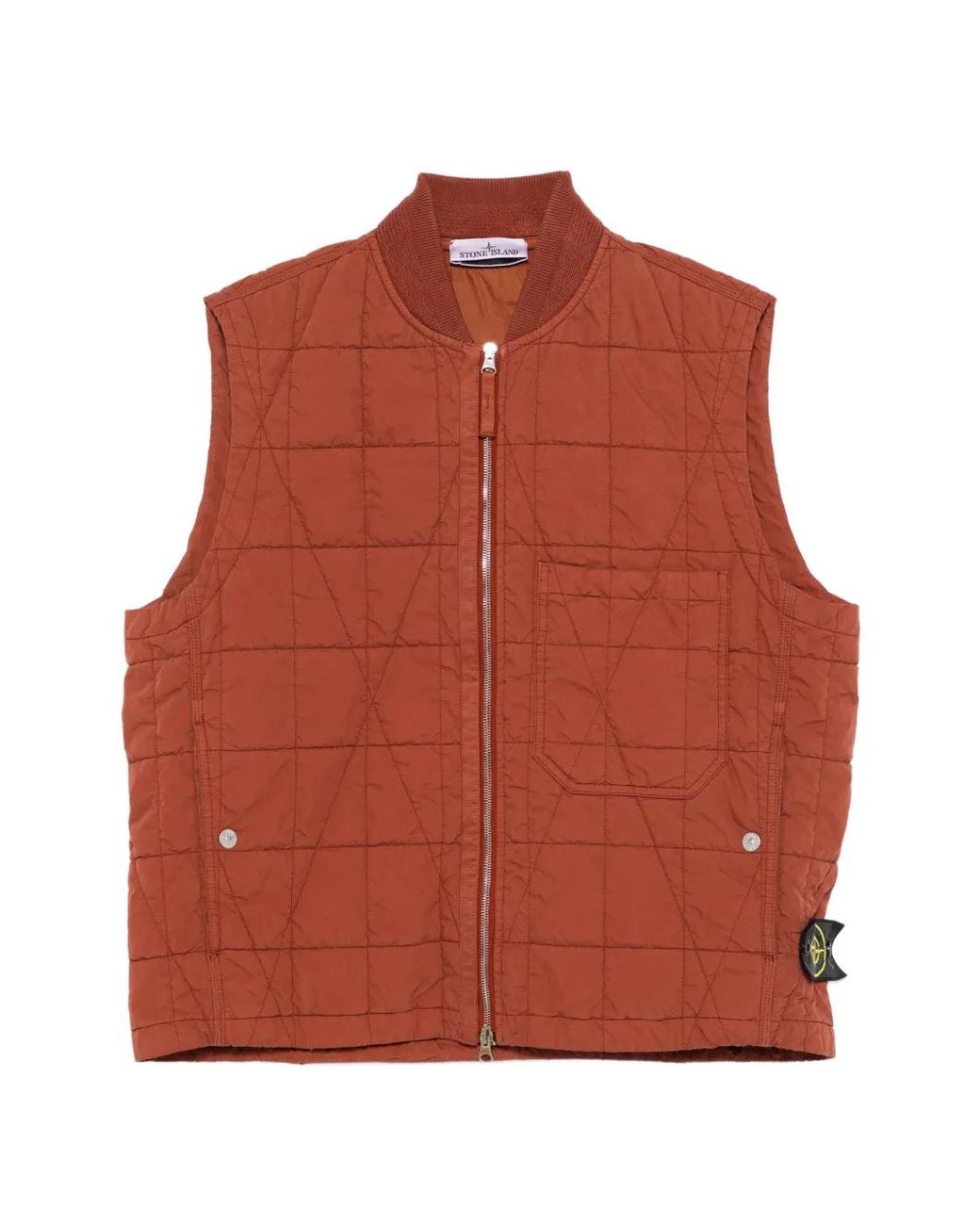 Stone Island Orange Giubbotto Senza Maniche for men