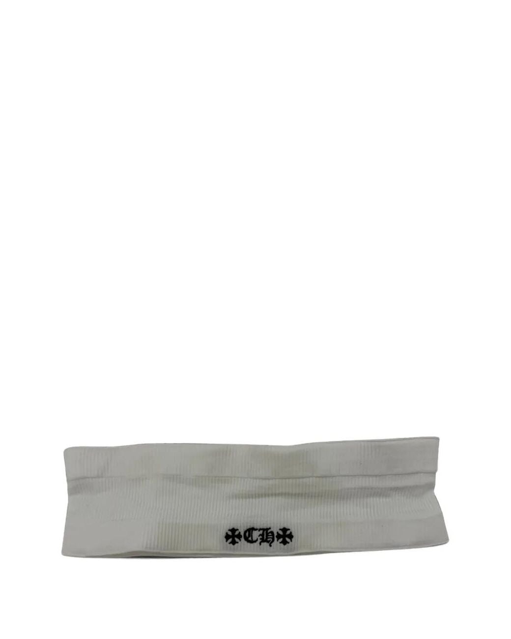 Chrome Hearts Gray Logo-Embroidered Ribbed Headband for men