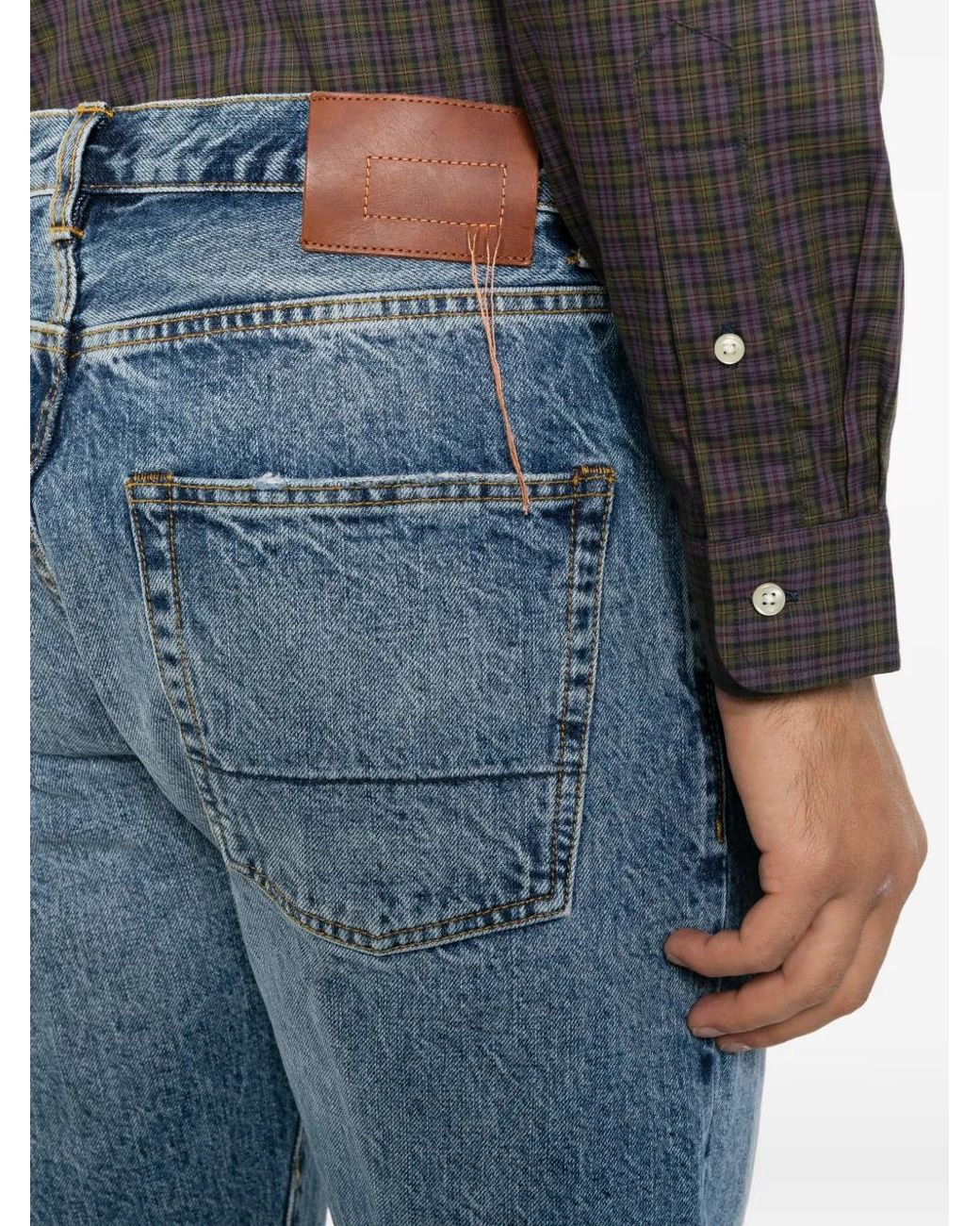 Fortela Blue Jean Droit À Effet Délavé for men