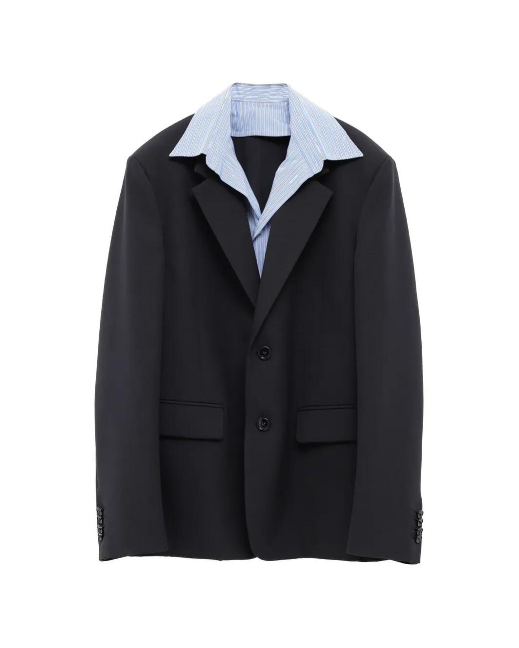 Balenciaga Black Hybrid Shirt Jacket for men