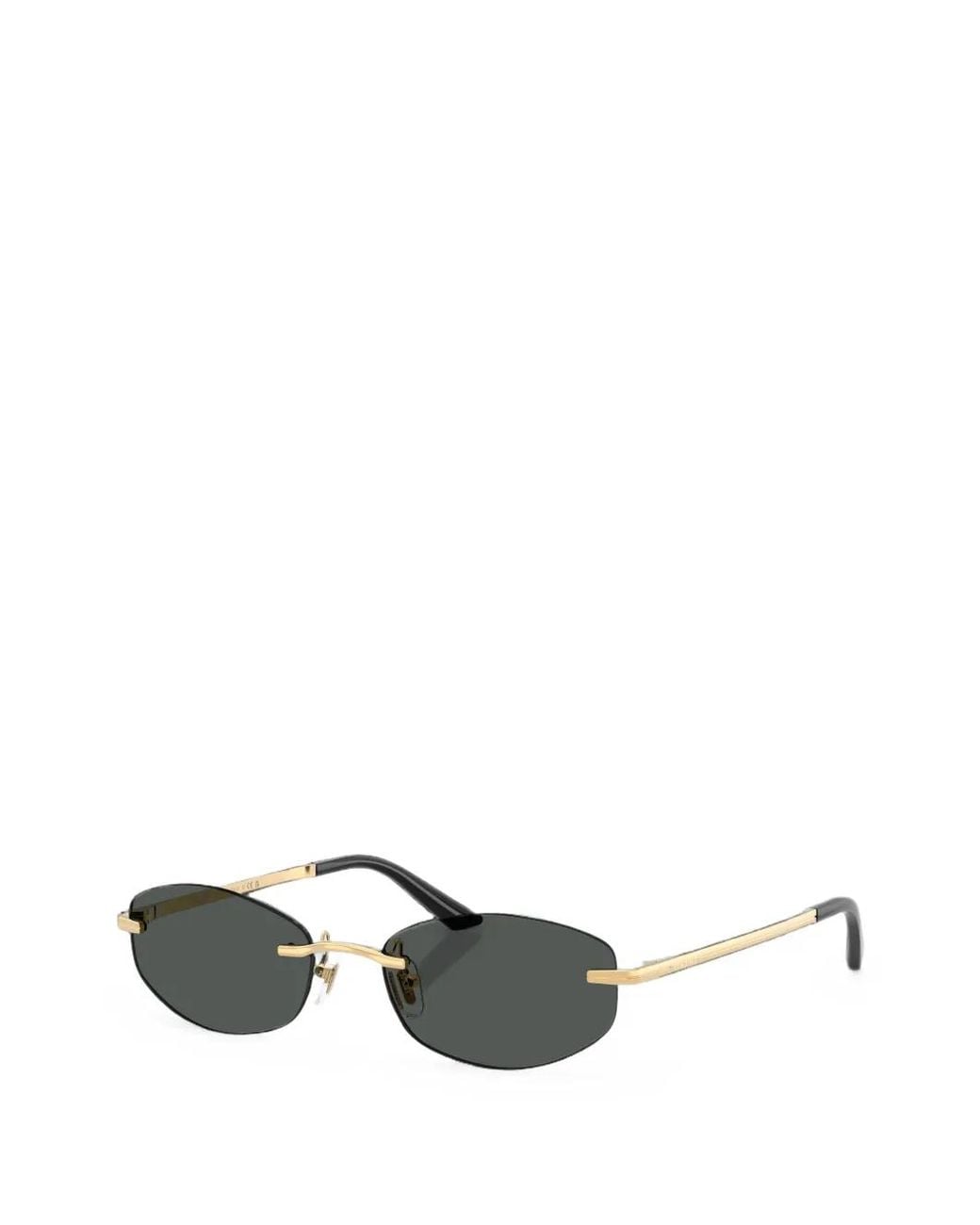 Versace White Oval-Frame Sunglasses