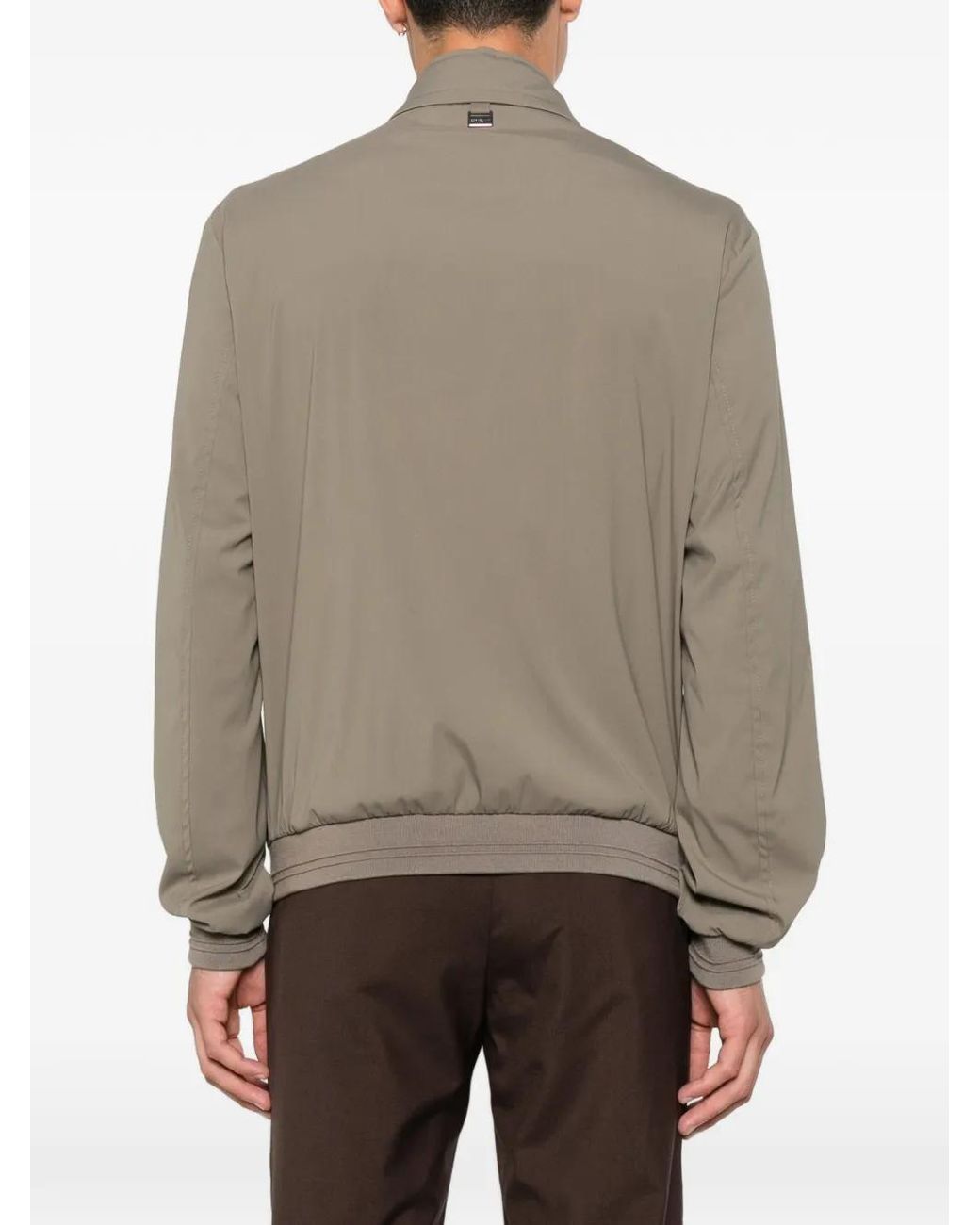 Corneliani Brown Veste Bomber Zippée À Col Montant for men