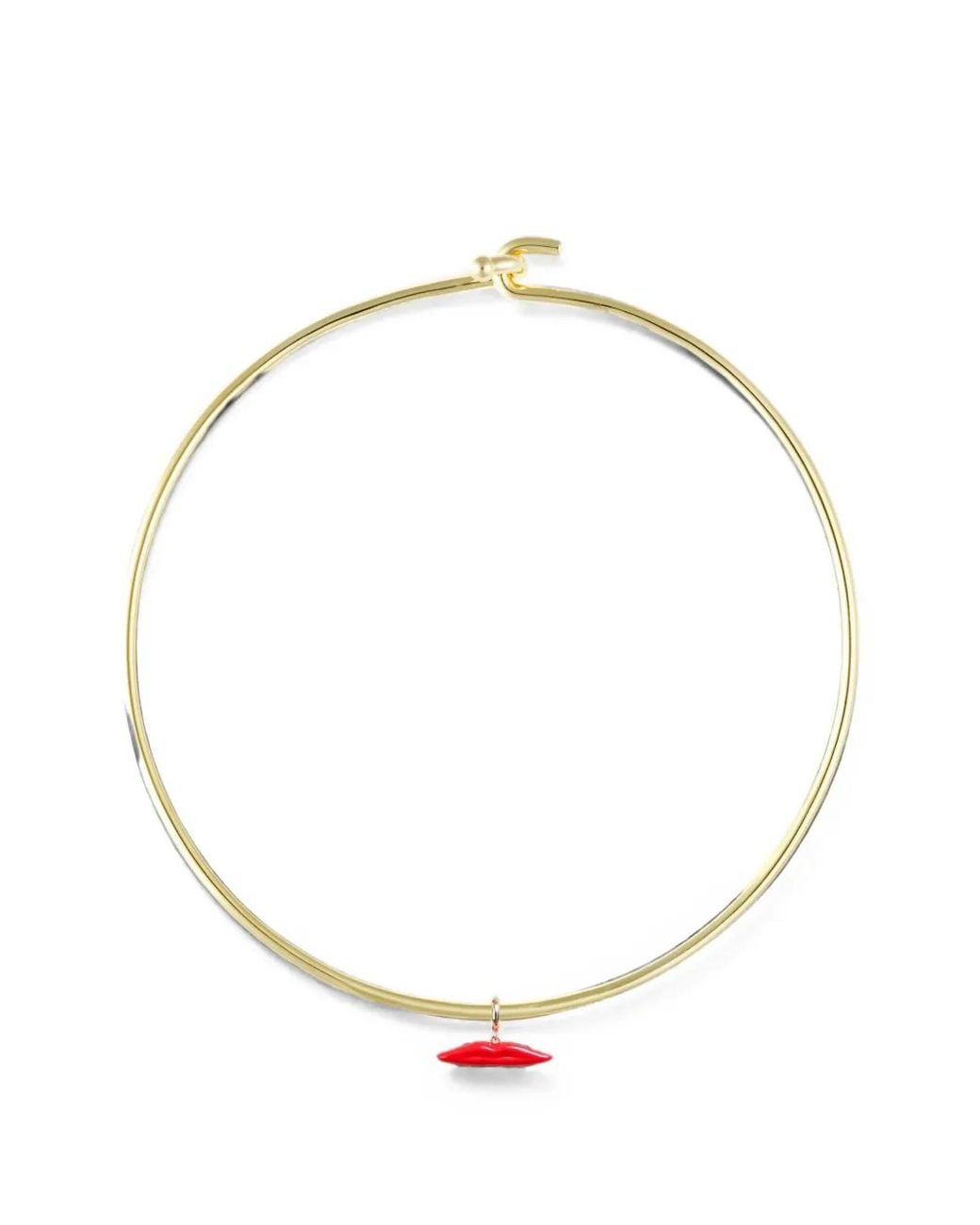 Eshvi Metallic Lips Necklace