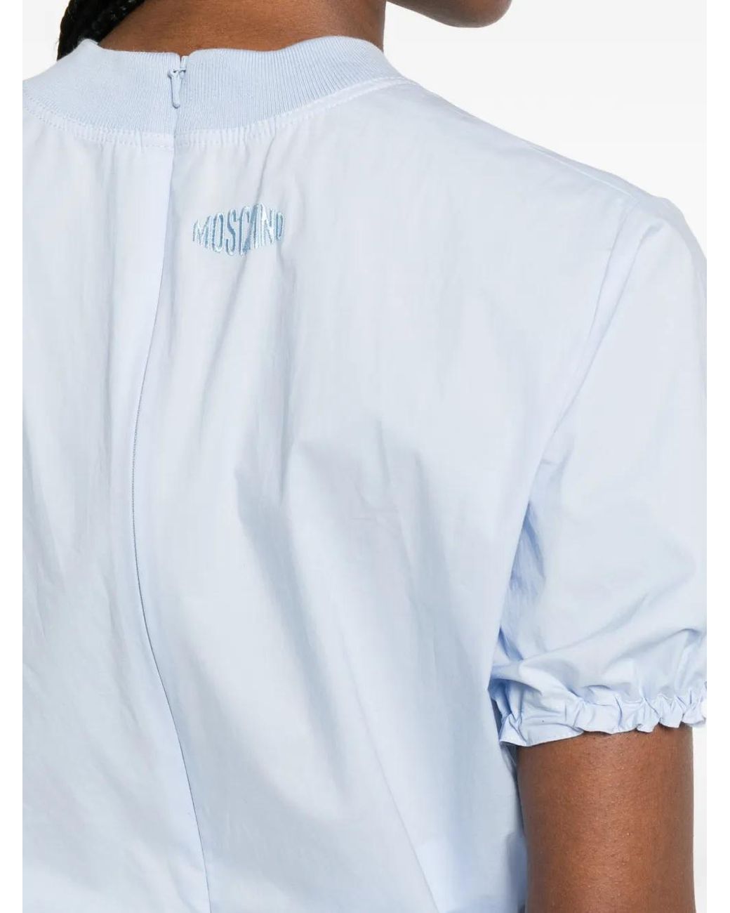 Moschino Blue Gathered Midi Dress