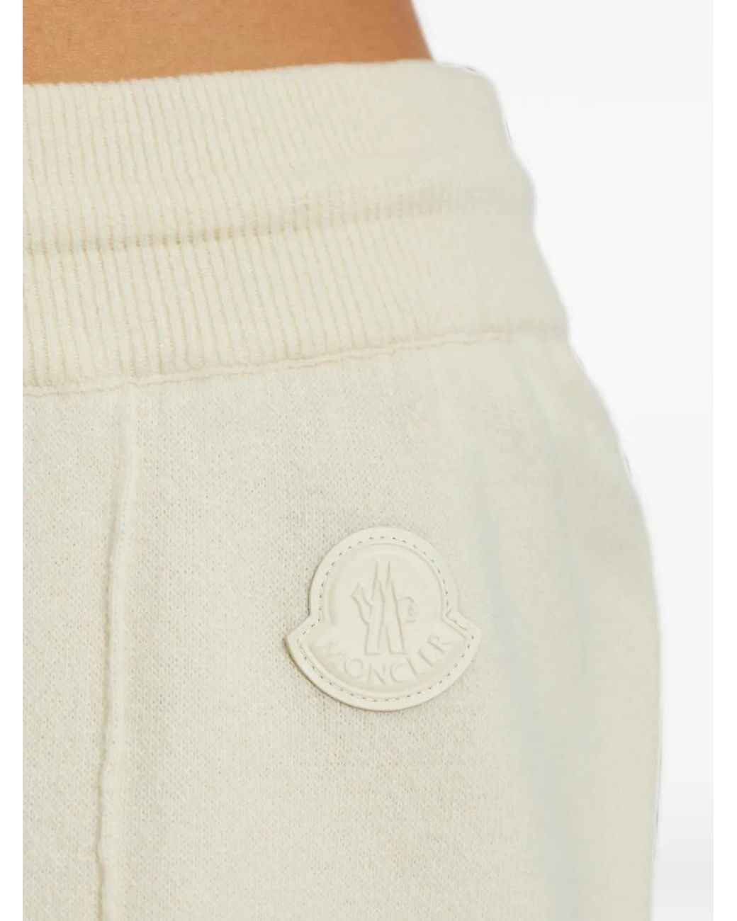 Moncler White Wide-Leg Track Pants