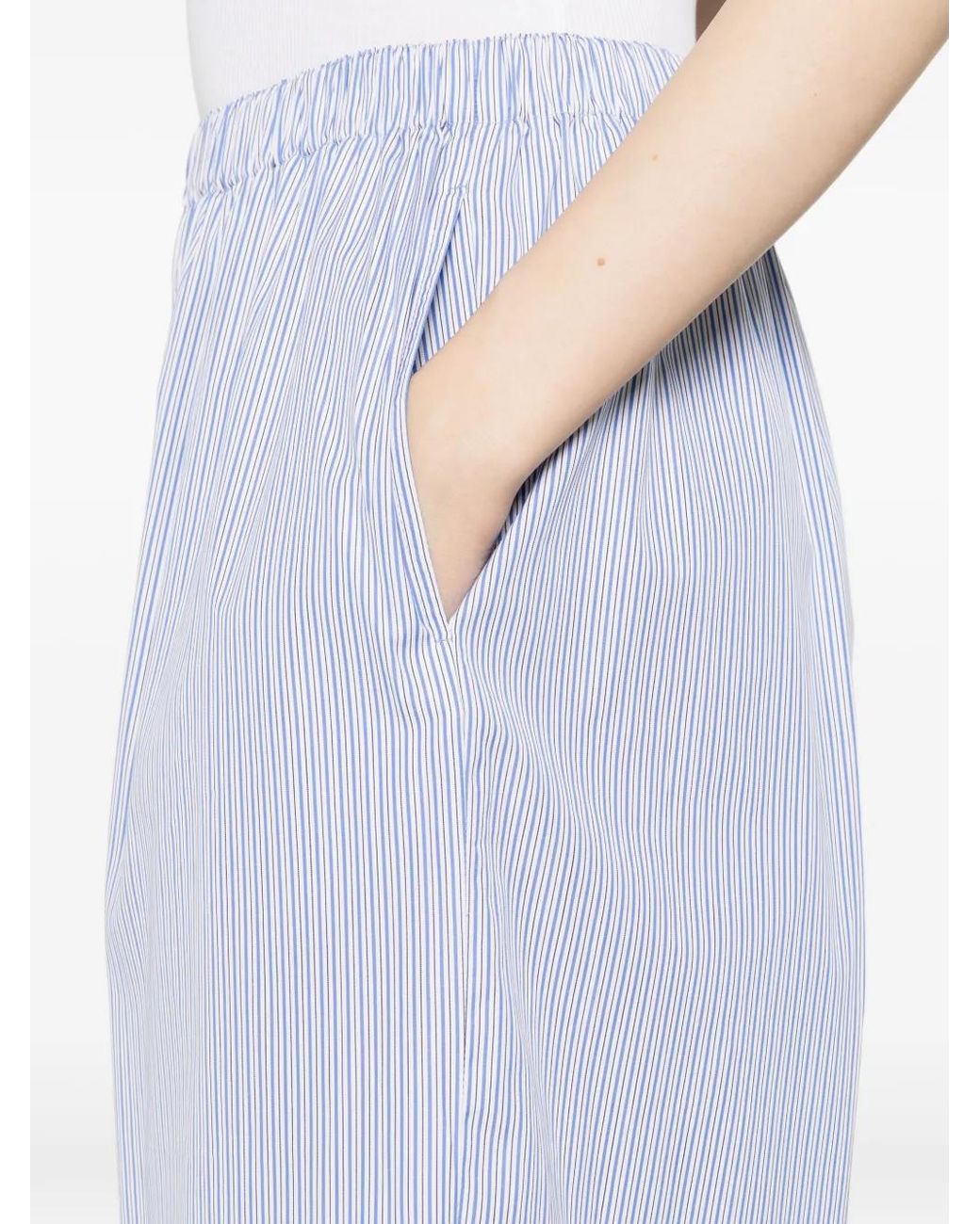 Aspesi White Striped Trousers