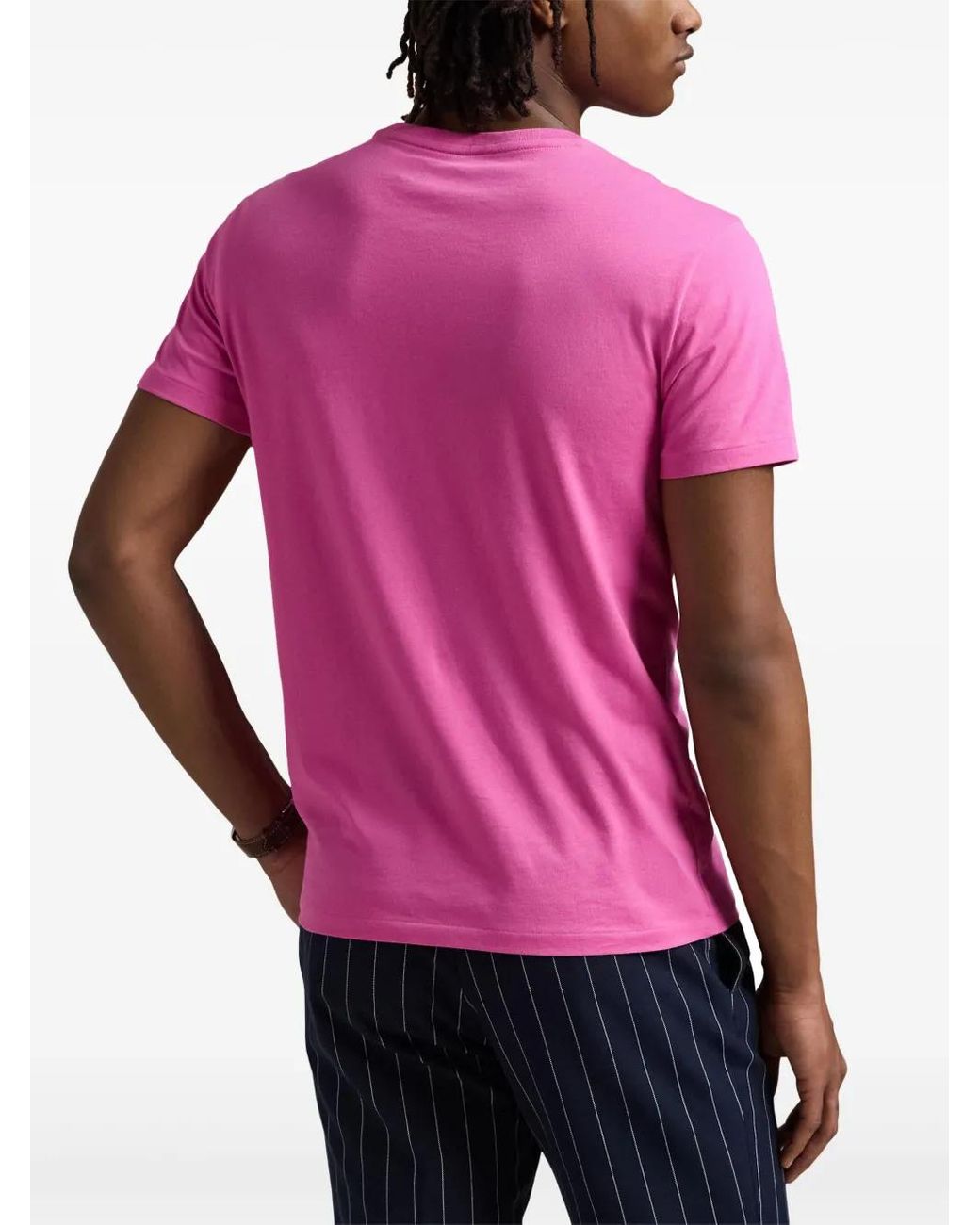 Polo Ralph Lauren Pink Custom Slim Fit T-Shirt for men
