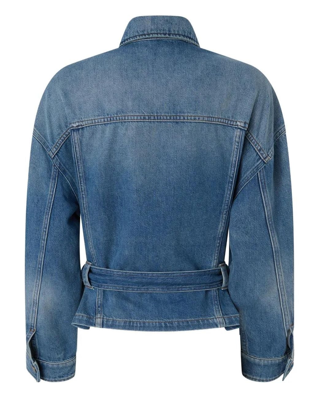 Pinko Blue Denim Jacket With Belt