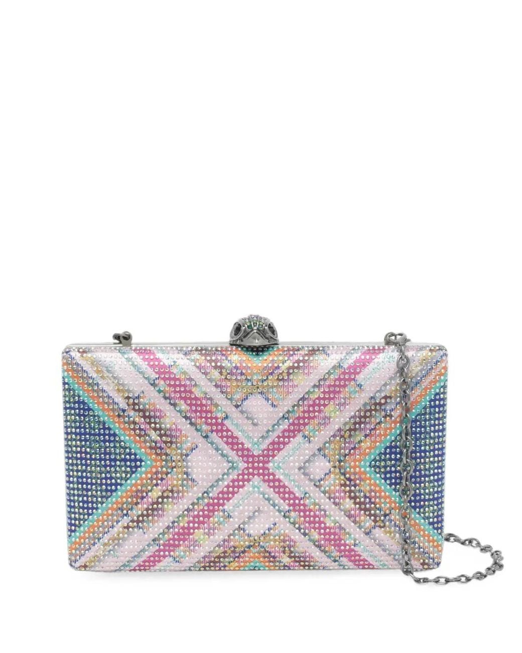 Kurt Geiger Gray Crystal Kensington Clutch