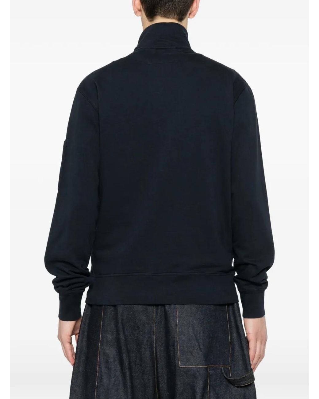 C P Company Black C. P. Company Half-Zip Lens Sweatshirt For for men