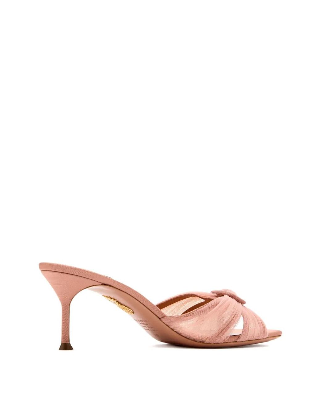 Aquazzura Pink 65Mm Knot-Detail Sandals