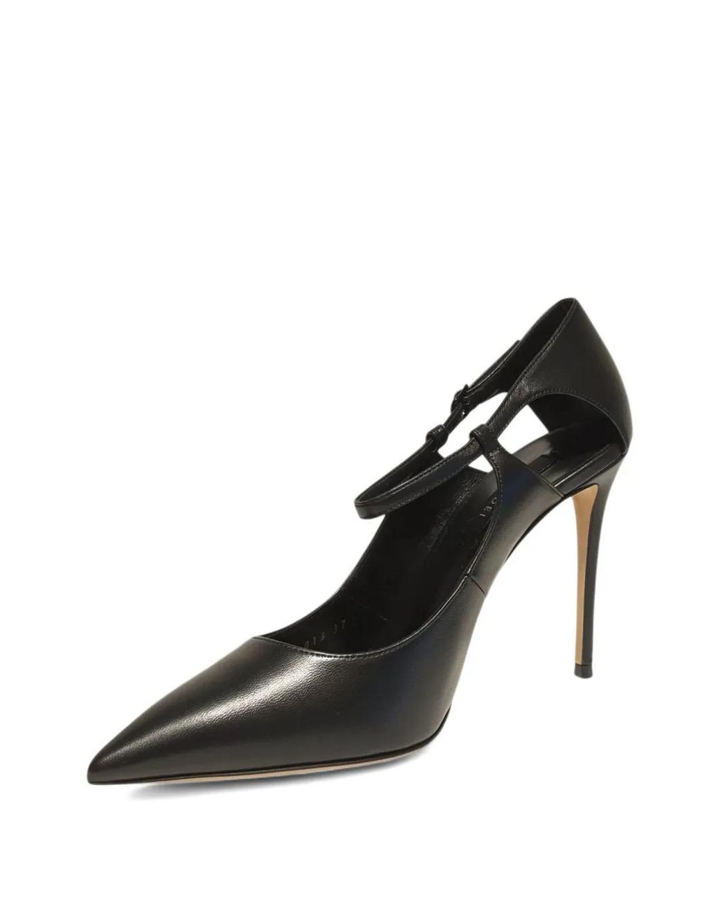 Casadei Black 100Mm Samurai Julia T-Strap Stiletto Pumps