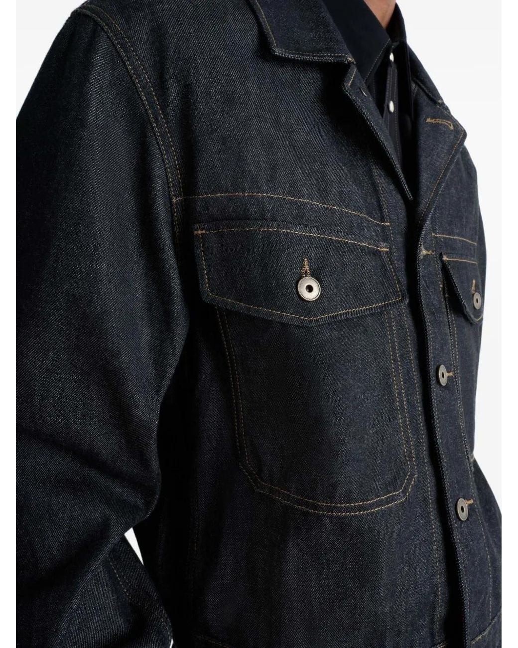 Lemaire Denim Jack in het Black voor heren
