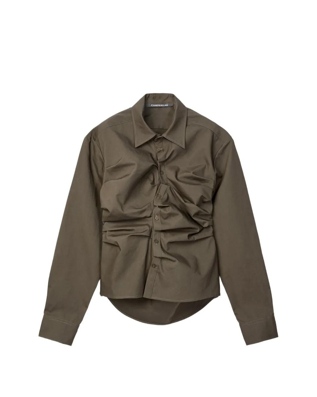 CAMPERLAB Brown Gathered Shirt
