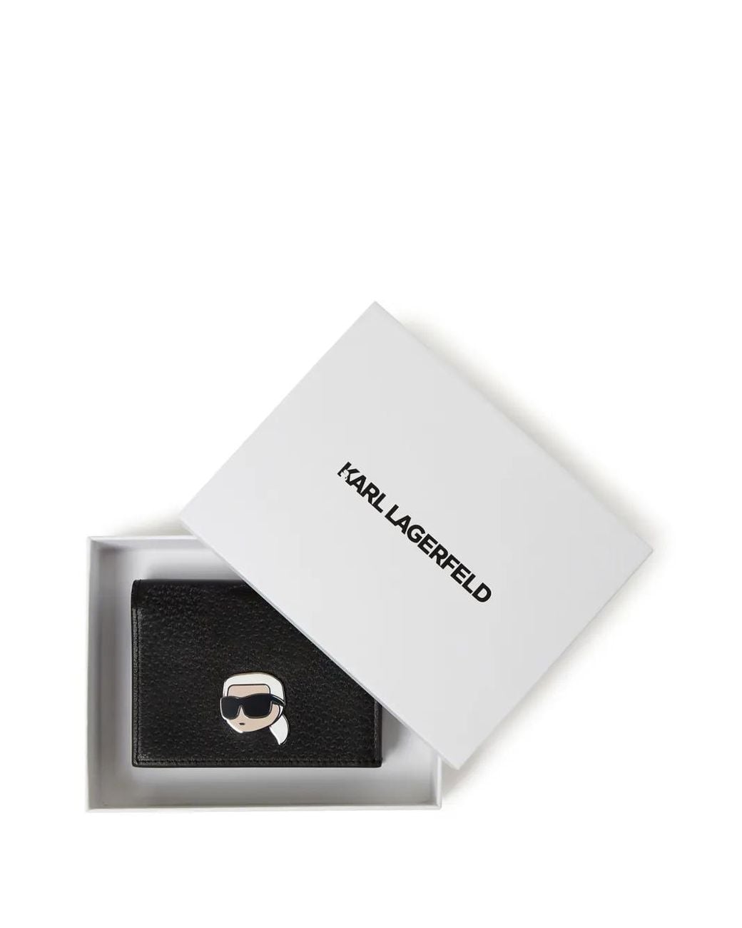 Karl Lagerfeld Black Ikon Bi-Fold Wallet