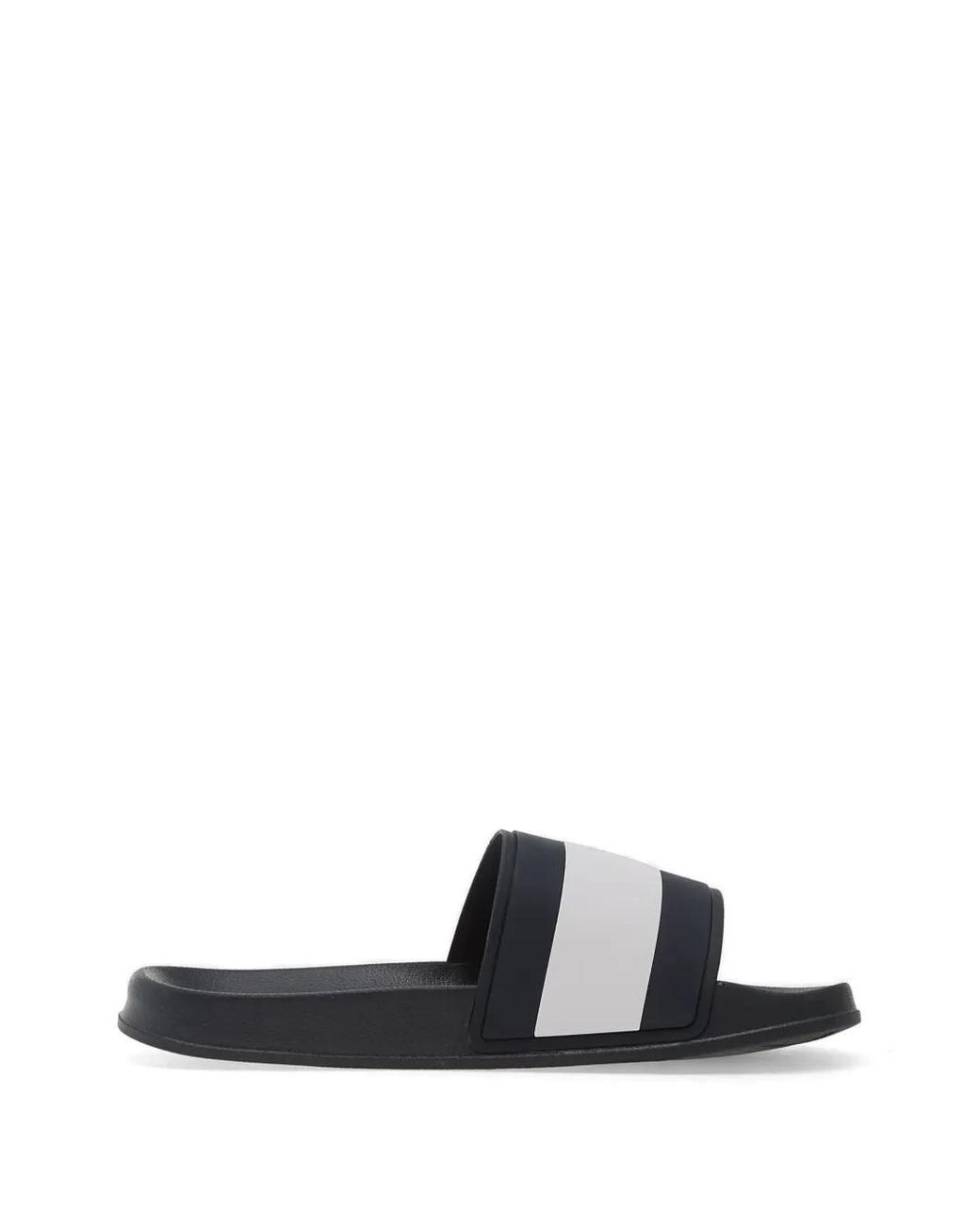 Tommy Hilfiger White Logo-Embossed Slides