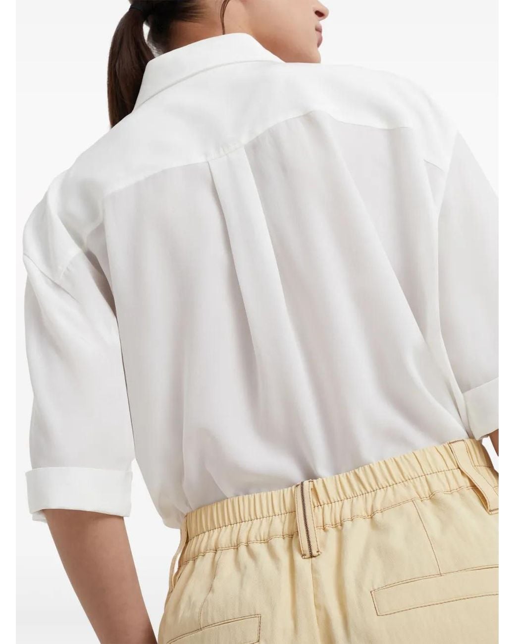 Brunello Cucinelli Natural Cargo Pants