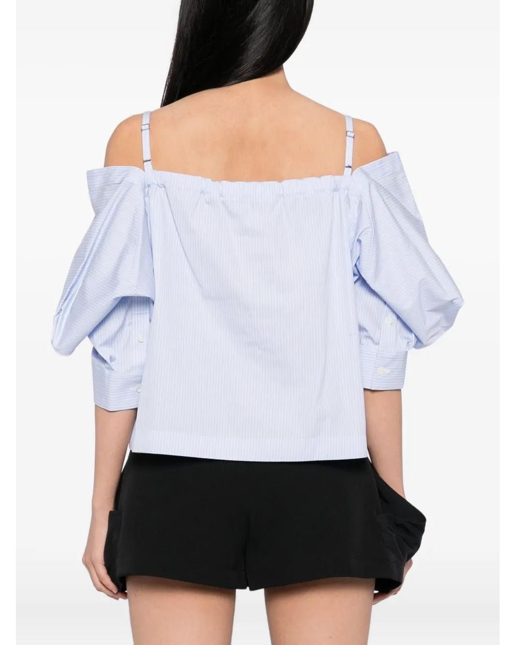 Sacai Gestreepte Top in het Blue