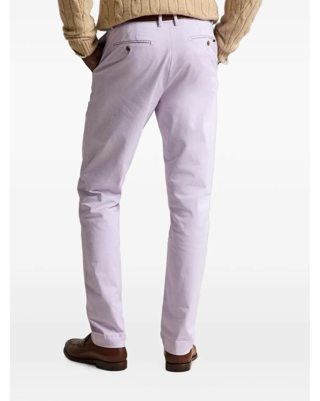 Polo Ralph Lauren Purple Jarrett Slim Fit Sateen Trousers for men