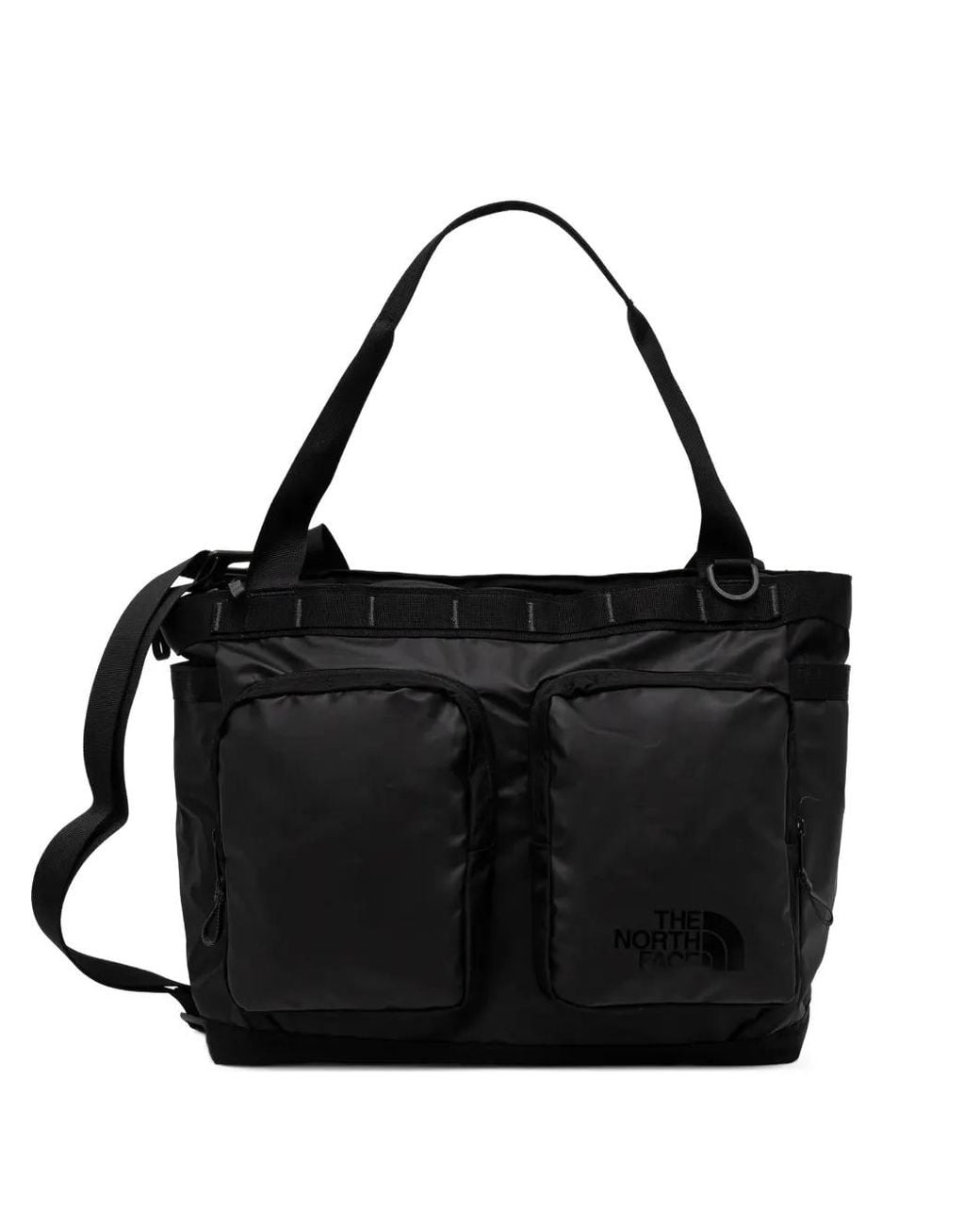 The North Face Black Base Camp Voyager Logo-Print Pocket-Detail Tote Bag