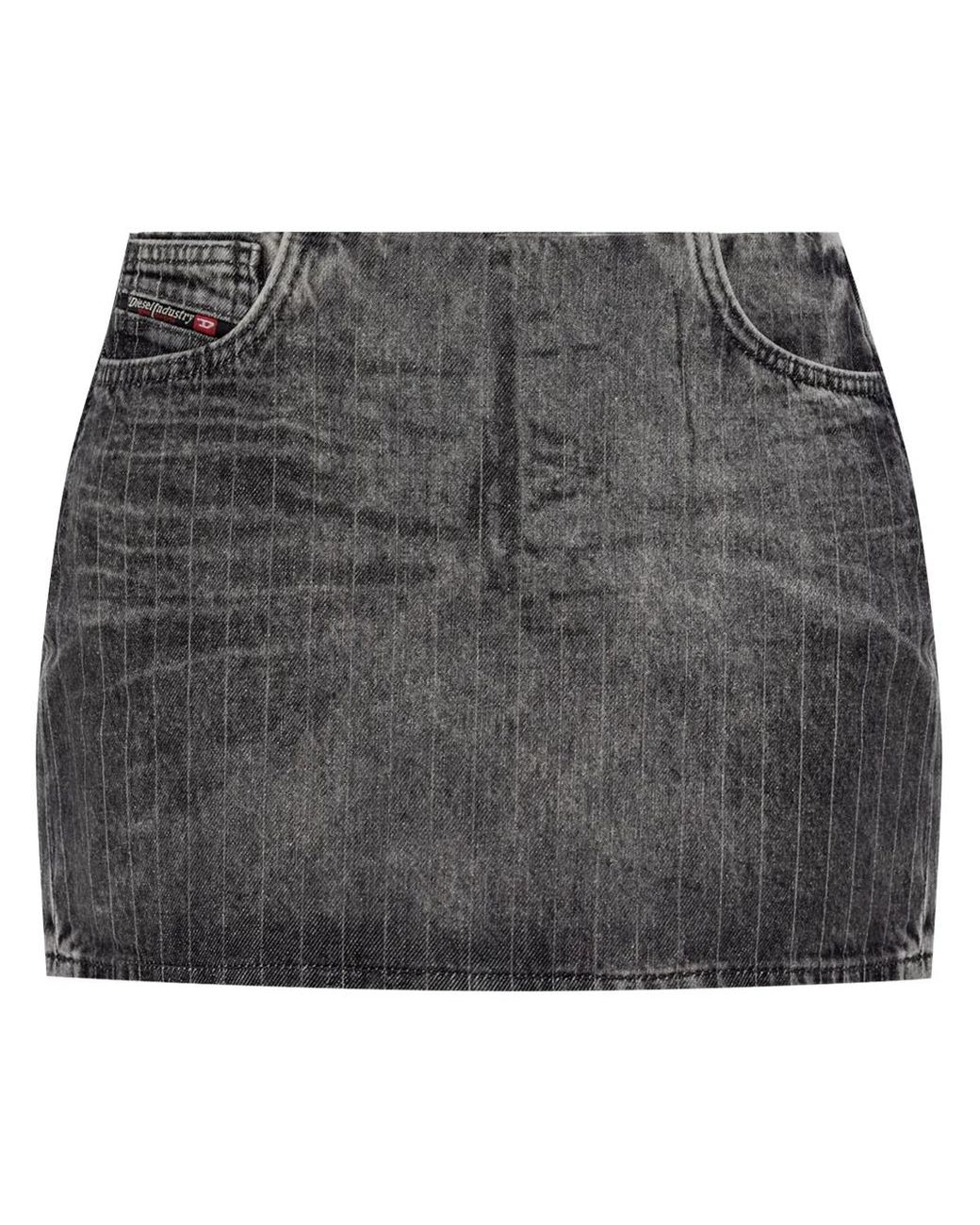 DIESEL Gray Skirt De-Pra-Mini-S3