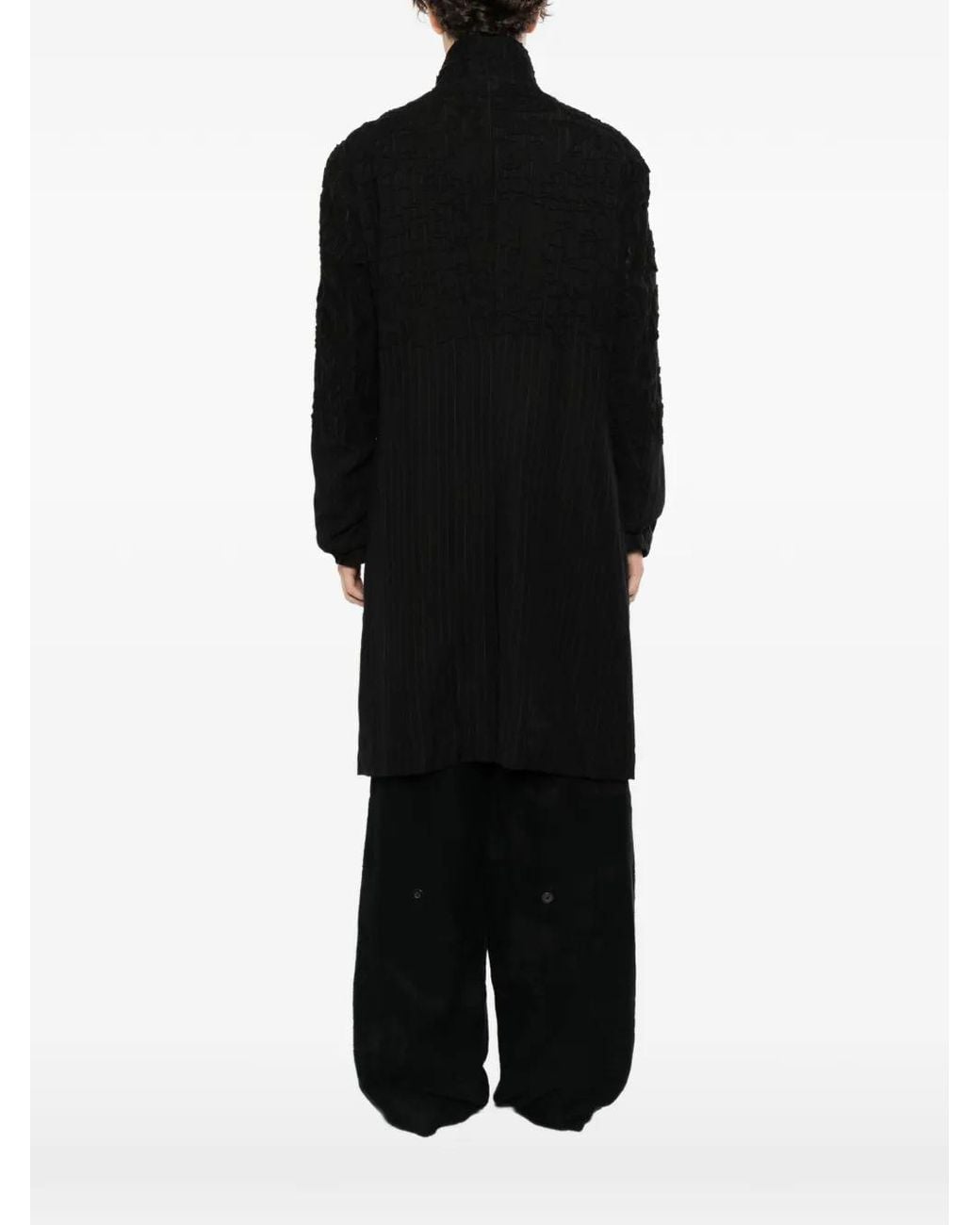 Nude:mm Black Single-Breasted Coat for men