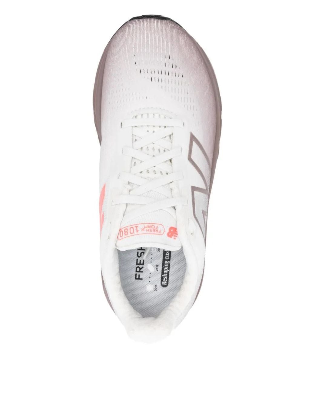 New Balance White Logo-Patch Sneakers