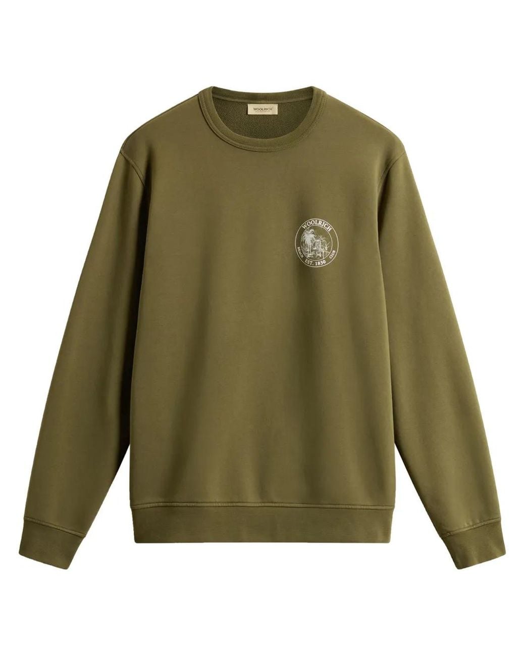 Woolrich Green Graphic-Print Sweatshirt for men