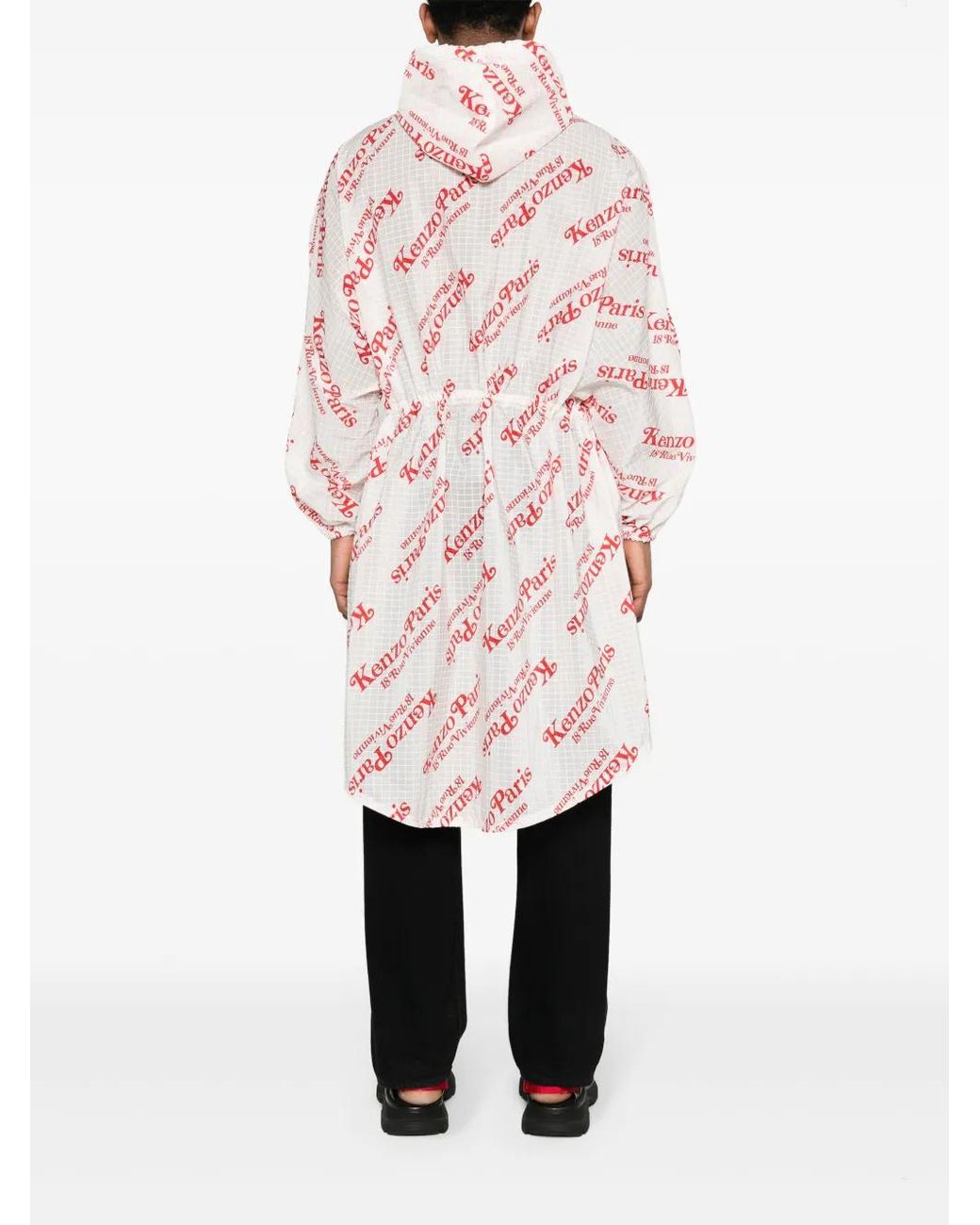 KENZO White X Verdy Logo-Print Windbreaker for men