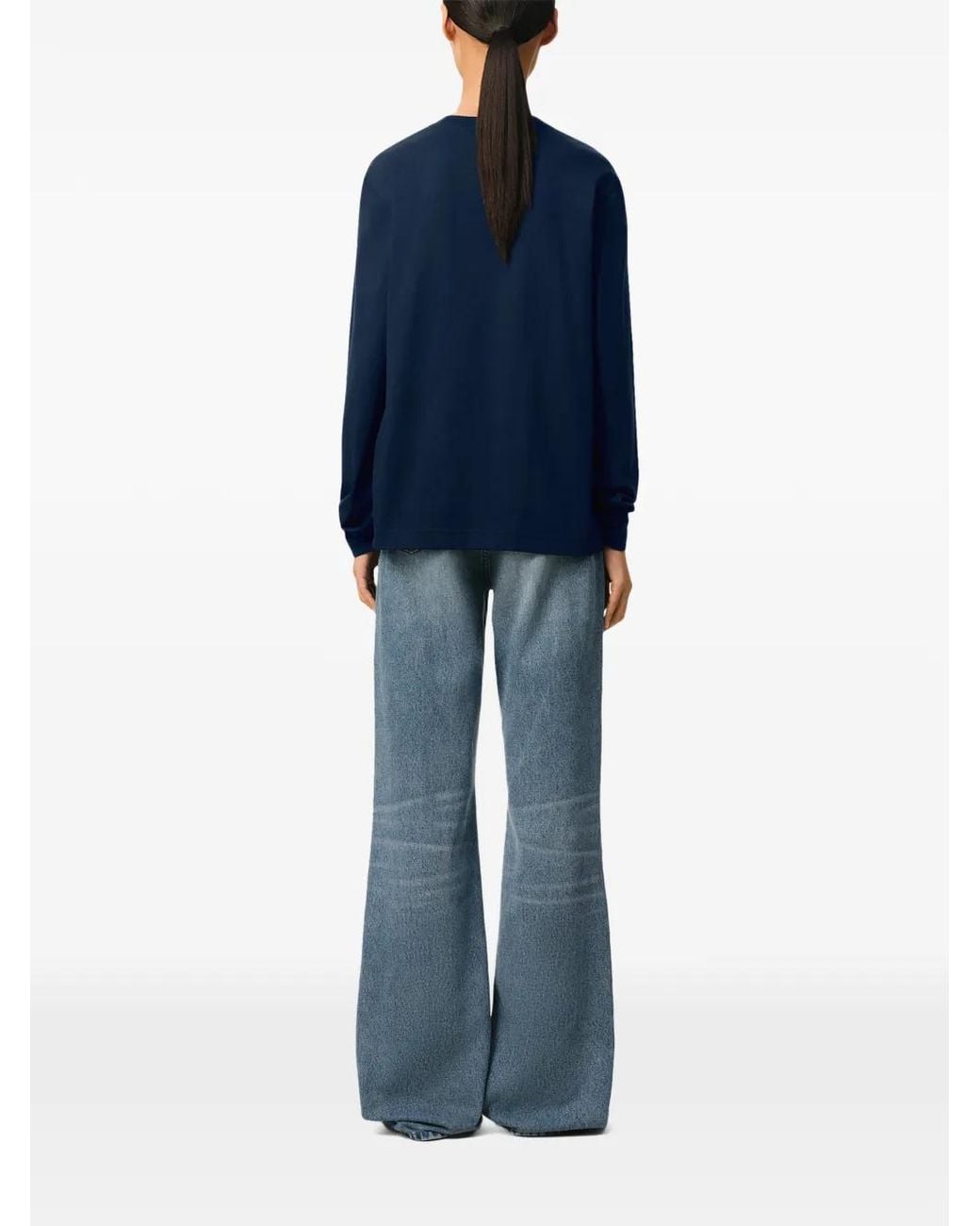 AMI Blue Ami De Coeur Long-Sleeved T-Shirt