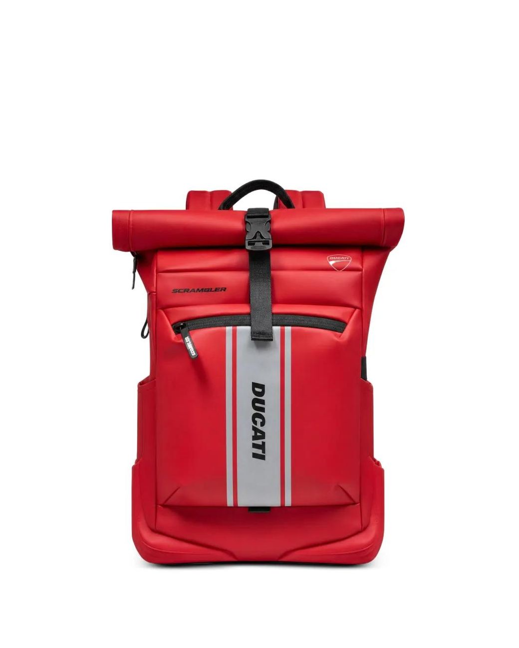 Piquadro Red Zaino Roll-Top Buckle-Fastening Backpack for men