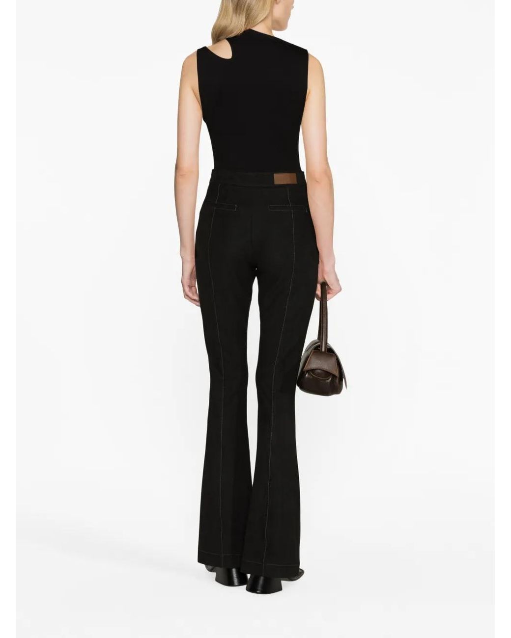 MANURI Black Bambina Cut-Out Bodysuit