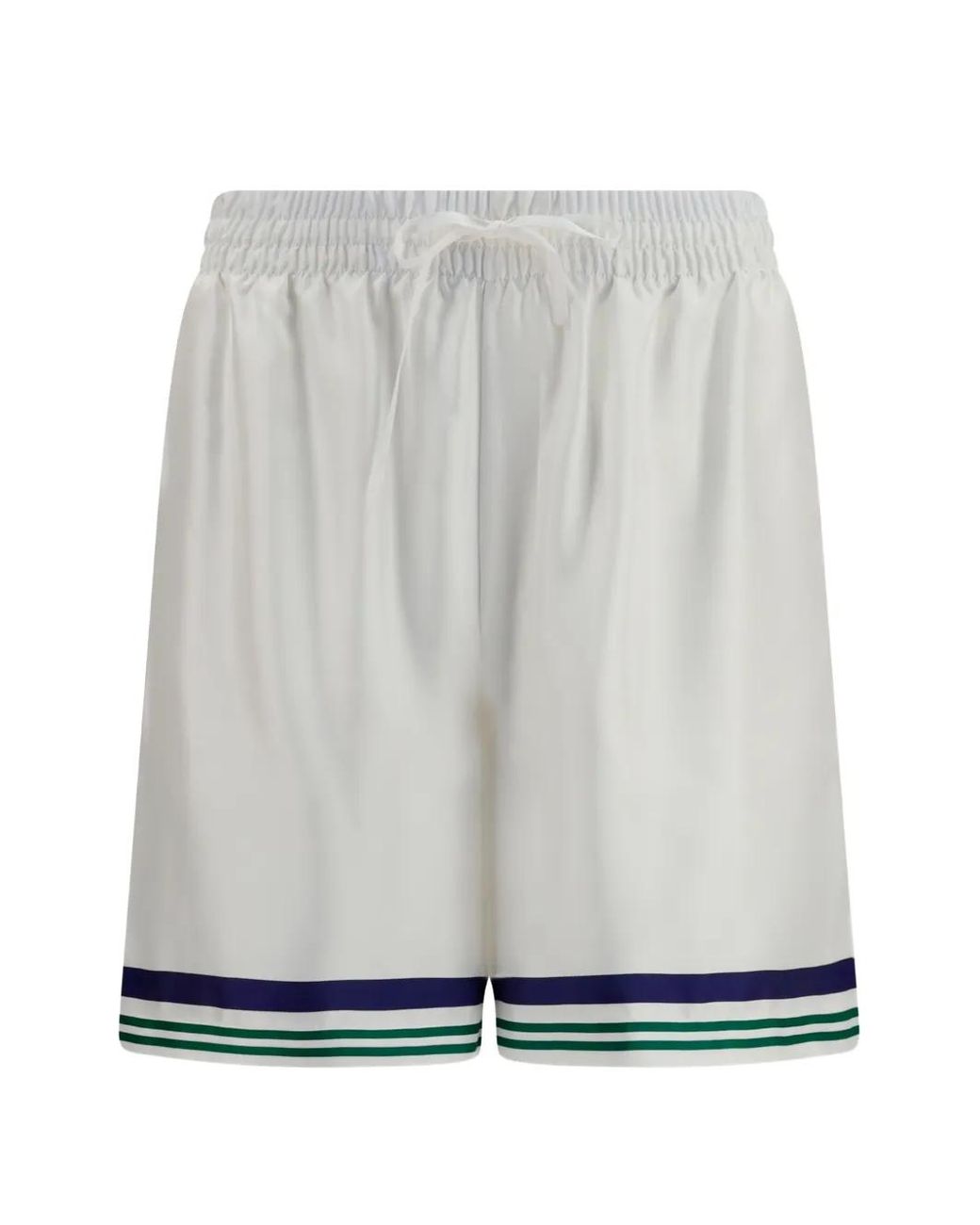 Casablanca Gray Hotel Emblem Silk Shorts for men
