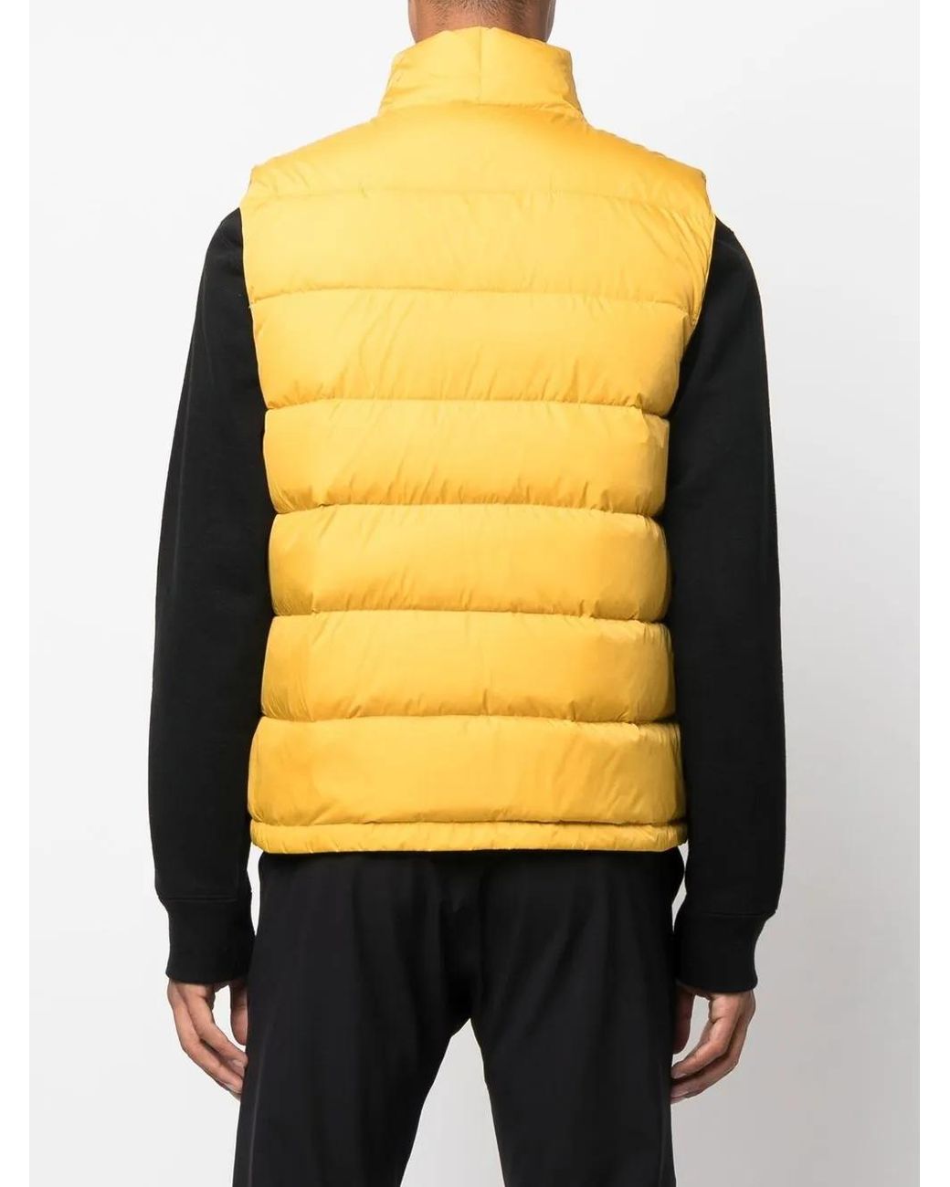Aspesi Yellow Padded Down Gilet for men