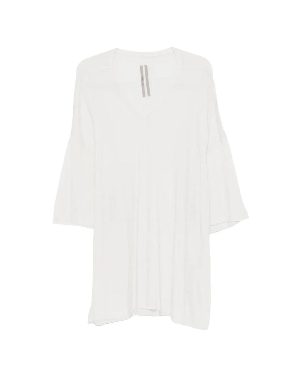 Rick Owens White T-Shirt V Tommy À Col V for men