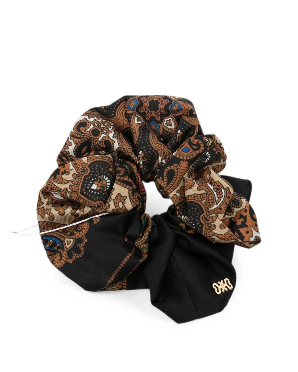 Sandro Black Scarf Print Scrunchie