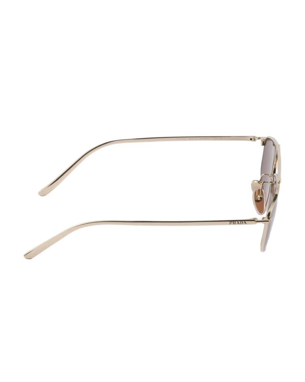 Prada Metallic Pilot-Frame Sunglasses