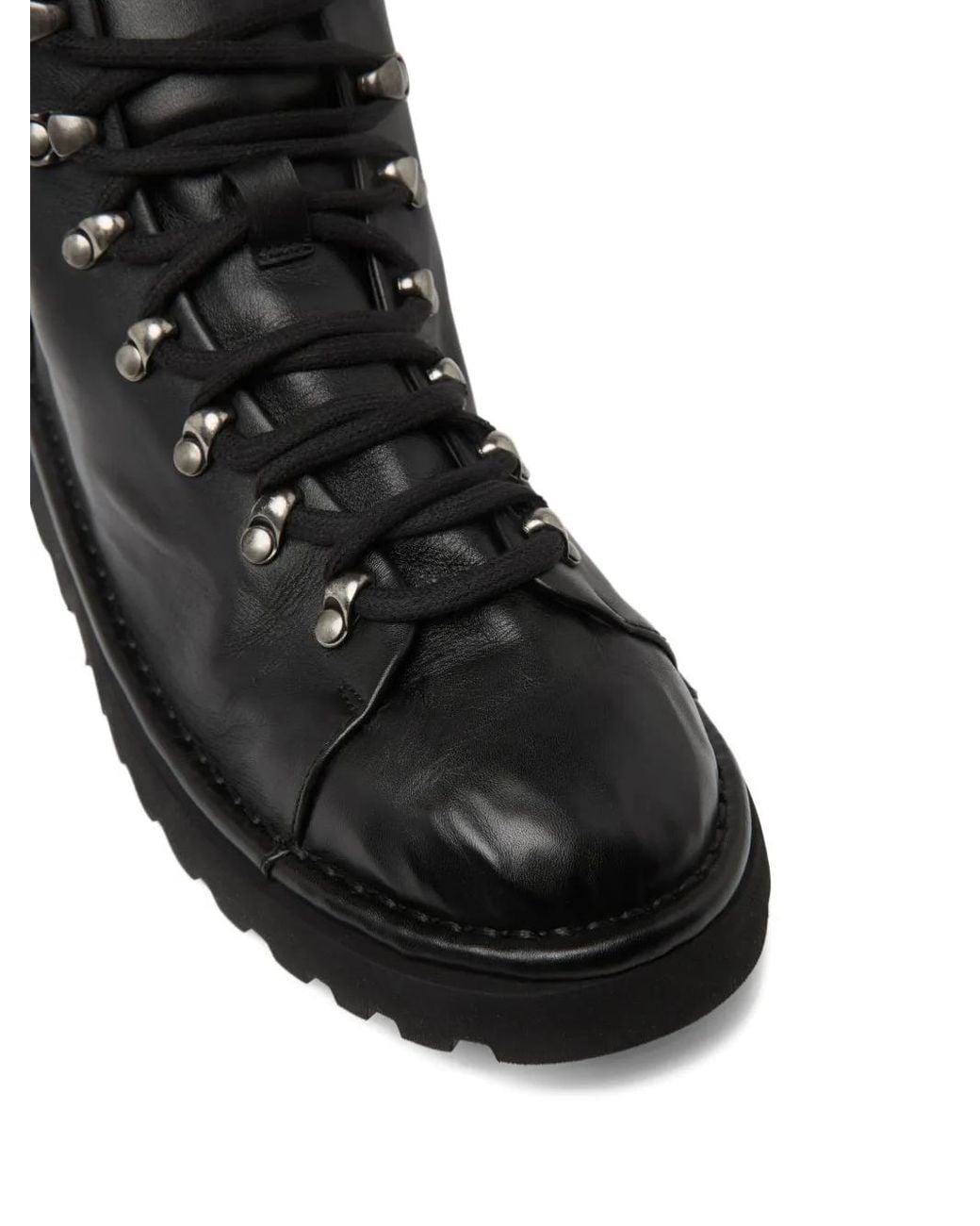 Marsèll Black Lace-Up Leather Boots