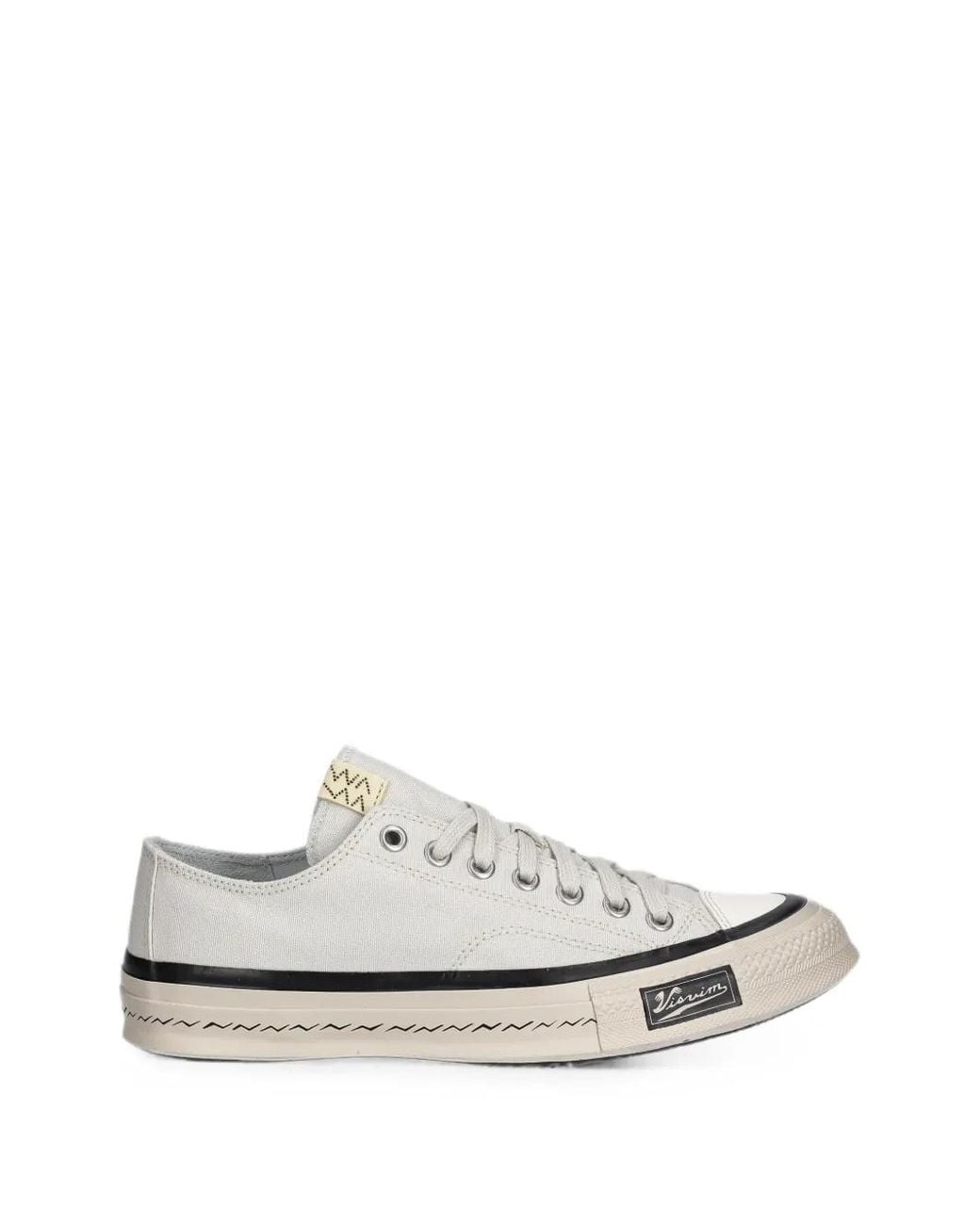 Visvim White Logo-Patch Lace-Up Sneakers for men