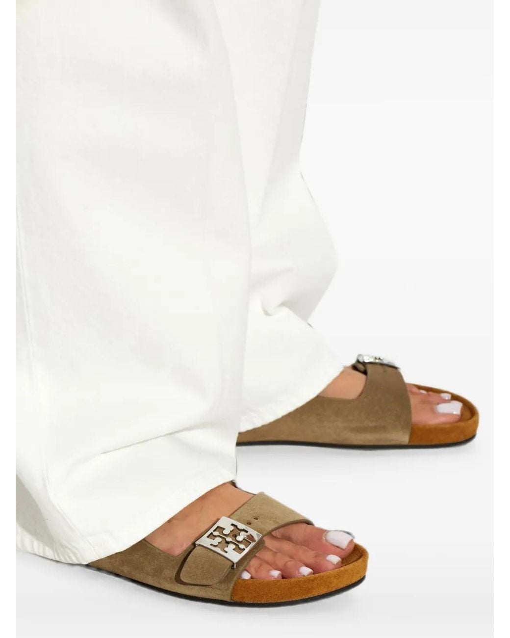 Tory Burch Natural Mellow Sandals