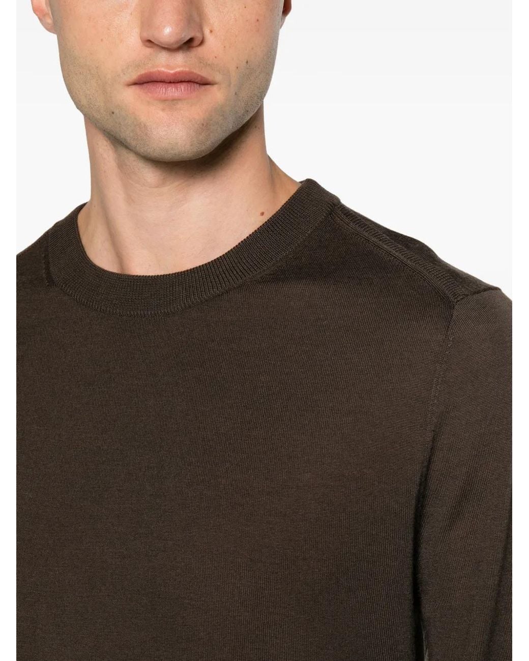Paul Smith Brown Merino-Wool Crew-Neck Sweater for men