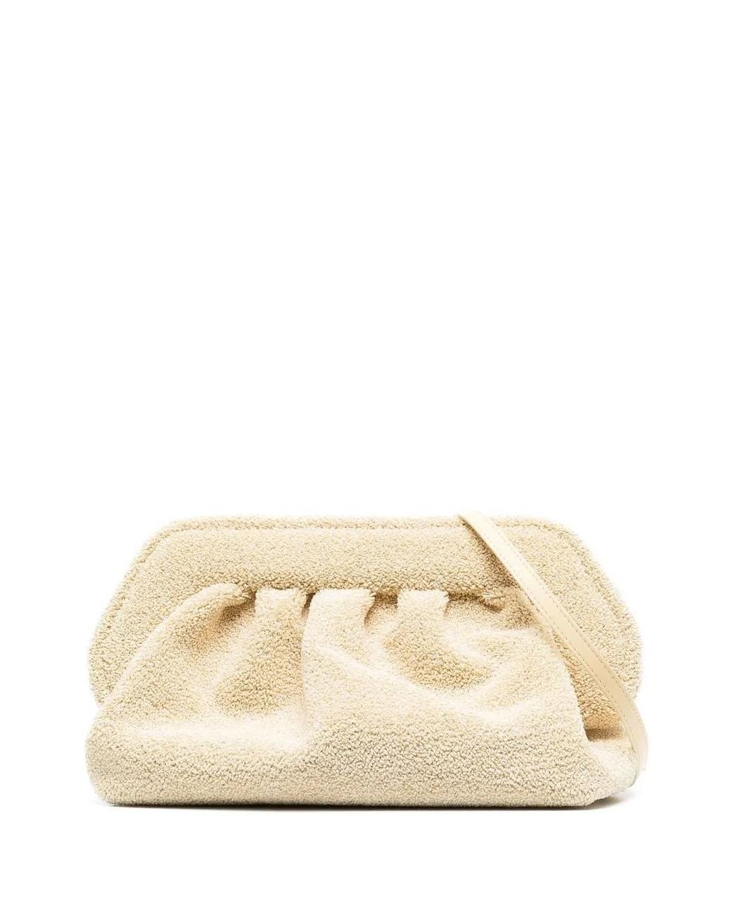 THEMOIRÈ Natural Re-Fur Clutch Bag