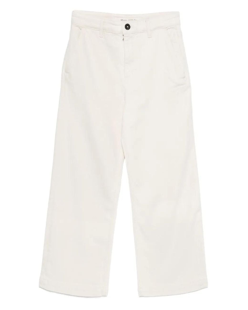 Marc O' Polo White Cuffed Trousers